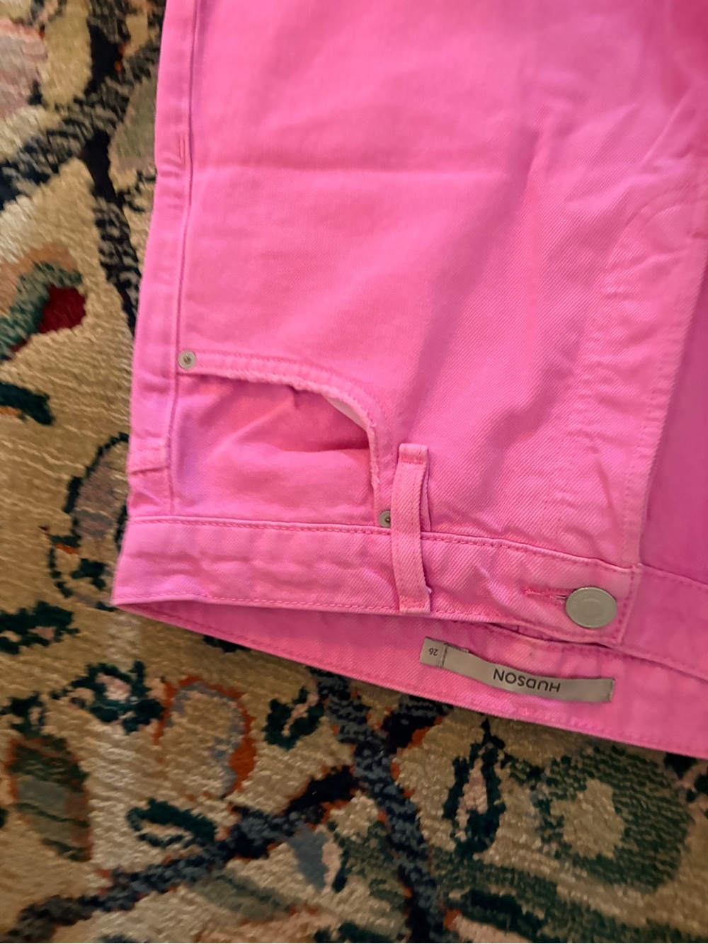 Hudson Jeans James High Rise Wide Leg in Fuchsia Pink - Picture 3 of 6